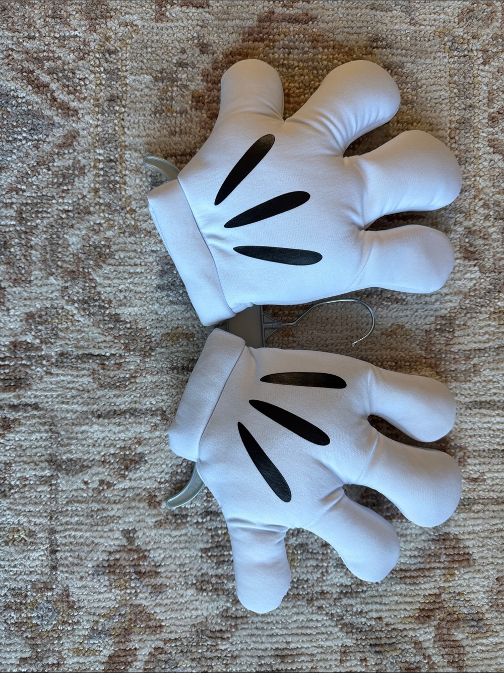 Disney White Mickey Gloves with Black Details